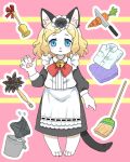  2018 anthro cat clothed clothing digital_drawing_(artwork) digital_media_(artwork) feline female hair looking_at_viewer maid_uniform mammal paws solo standing uniform 箱內_(artist) 