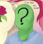  2018 ?_face anon anus butt cutie_mark dragonpone duo english_text equine female friendship_is_magic horse mammal my_little_pony pussy pussy_juice rose_(mlp) text 