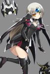  alice360 bracelet code:_nemesis_(elsword) drone elsword eve_(elsword) eyebrows_visible_through_hair facial_mark forehead_jewel highres jewelry long_hair moby_(elsword) remy_(elsword) shine silver_hair thighs wings yellow_eyes 