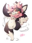  1girl cat furry inumimi-syndrome long_hair open_mouth pink_eyes pink_hair solo 