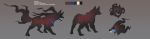  absurd_res bioluminescence black_sclera blue_eyes canine fenris_(chaos_chain) feral glowing hi_res male mammal model_sheet quadruped solo undeadkitty13 vampire wolf 