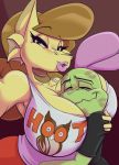  age_difference big_breasts big_female big_hair big_lips boob_smothering breasts dragon female hair hooters hug jimmy_(jamearts) joelasko kisses lips lipstick lizard makeup male mature_female rebecca_(jamearts) reptile scales scalie selfie size_difference younger_male 