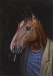  black_hair bojack_horseman bojack_horseman_(character) cigarette equine hair horse jacob_briggs male mammal realistic smoking solo 