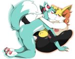  2018 anthro areola black_fur blue_fur blush braixen breasts canine duo eyes_closed fan_character female fox fur hug inner_ear_fluff kissing lying male male/female male_penetrating mammal mellonsoda missionary_position nintendo nipples nude on_back penetration penis pok&eacute;mon pok&eacute;mon_(species) pussy roflfox seraphine_(roflfox) sex vaginal vaginal_penetration video_games white_fur yellow_fur 
