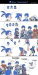  6+boys bird blue_hair cape color_connection commentary falco_lombardi father_and_daughter fire_emblem fire_emblem:_akatsuki_no_megami fire_emblem:_kakusei fire_emblem:_monshou_no_nazo fire_emblem:_souen_no_kiseki furry gen_4_pokemon gen_6_pokemon greninja hat highres ike inkling king_dedede kirby_(series) krom long_hair lucario lucina marth mask meta_knight multiple_boys noii pokemon pokemon_(creature) rockman rockman_(character) rockman_(classic) short_hair simple_background sonic_the_hedgehog splatoon_(series) star_fox super_smash_bros. super_smash_bros._ultimate tiara 