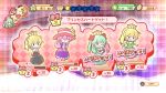  4girls :d blonde_hair bow bowsette_jr. bracelet crown curly_hair dress earrings facial_hair fake_screenshot fan gameplay_mechanics gloves green_hair hair_bow hair_over_eyes hat horns jewelry long_hair mario mario_(series) multiple_girls mustache new_super_mario_bros._u_deluxe one_eye_closed open_mouth paper_mario paper_mario:_the_thousand_year_door parody personification pink_hair resaresa smile star striped_hat style_parody super_crown super_mario_bros. translated twintails v_arms vivian_(paper_mario) witch_hat yoshi yurume_atsushi 