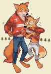  2018 anthro black_nose br&#039;er_fox canine clothed clothing disney fox fur group hat hi_res male mammal robin_hood robin_hood_(disney) simple_background song_of_the_south text uochandayo 