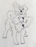  3_heads ambiguous_gender canine cerberus feral mammal multi_head sketch solo terribleanimal 