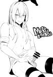  bare_chest censored chest crossdressing genderswap genderswap_(ftm) greyscale highres kantai_collection little_penis long_hair looking_at_viewer male_focus merumeru_(ts_tox_mlml) monochrome nipple_piercing nipples penis piercing seductive_smile shimakaze-kun shimakaze_(kantai_collection) sketch skirt smile solo testicles thighhighs 