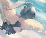  altaria blue_sky commentary_request flying from_behind gen_3_pokemon manino_(mofuritaionaka) no_humans outdoors pokemon pokemon_(creature) sky 