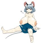 animal_humanoid areola barefoot big_areola big_breasts big_ears breasts buchineko clothed clothing female food grey_hair hair half_naked huge_breasts humanoid inner_ear_fluff mammal mouse_humanoid nazrin popsicle red_eyes rodent shirt short_hair sitting skirt solo sweat sweatdrop touhou wet_clothes wet_shirt 