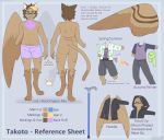  2018 anthro avian bird blue_eyes brown_fur brown_hair butt cane clothed clothing digital_media_(artwork) eyewear feline fur glasses hair hybrid looking_at_viewer male mammal model_sheet nipples partially_clothed pigeon scar simple_background smile solo takoto takoto_(character) topless underwear wings 