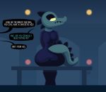  alligator anthro bea_(nitw) big_butt boots butt clothed clothing crocodile crocodilian cute dialogue duo english_text footwear fully_clothed night_in_the_woods reptile scalie speech_bubble text thick_thighs unknown_artist wide_hips yellow_sclera 