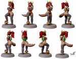  alternate_species ambiguous_gender animal_humanoid big_breasts bowser bowsette_meme breasts brown_skin clothed clothing crossgender duo female goomba guayabajava hair horn humanoid humanoidized koopa legwear mario_bros nintendo red_hair scalie simple_background solo_focus stockings super_crown video_games white_background 