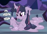  badumsquish bubble dialogue english_text equine female friendship_is_magic goo_creature horn mammal my_little_pony purple_eyes slime solo text twilight_sparkle_(mlp) unicorn what_has_magic_done 