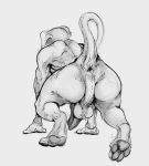  2018 all_fours anatomically_correct anatomically_correct_anus animal_anus animal_genitalia animal_penis anthro anus ball_tuft balls butt butt_focus canine canine_penis digital_media_(artwork) drangus_(artist) erection from_behind_(disambiguation) knot male mammal pawpads paws penis perineum presenting raised_tail solo 