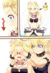  bowser bowser_jr. bowsette_meme collar comic crown cute duo female hi_res horn horned_humanoid humanoid mario_bros nintendo not_furry spikes super_crown unknown_artist video_games young 