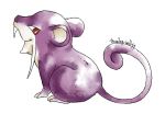  2016 2_toes ambiguous_gender artsy-theo countershade_face countershade_torso countershading curled_tail digital_drawing_(artwork) digital_media_(artwork) fangs feral flesh_whiskers full-length_portrait long_tail looking_back mammal nintendo open_mouth open_smile pok&eacute;mon pok&eacute;mon_(species) portrait purple_body purple_tail quadruped rattata red_eyes rodent side_view signature simple_background sitting smile snout solo style_parody toeless_(marking) toes toony two_tone_body video_games white_background white_body white_countershading 