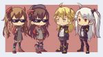  admiral_hipper_(azur_lane) admiral_hipper_(azur_lane)_(cosplay) ahoge annoyed azur_lane chibi commentary cosplay costume_switch crossover deal_with_it girls_frontline highres military military_uniform multiple_girls prinz_eugen_(azur_lane) prinz_eugen_(azur_lane)_(cosplay) siblings sisters tweetdian twins ump45_(girls_frontline) ump45_(girls_frontline)_(cosplay) ump9_(girls_frontline) ump9_(girls_frontline)_(cosplay) uniform 