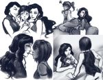  3girls asami_sato iahfy korra legend_of_korra multiple_girls yuri 