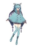  alternate_color blue_footwear blue_hair blue_legwear check_character cross-laced_footwear full_body glasses hairband highres kasuka108 long_hair looking_at_viewer noibat personification pokemon shiny_pokemon solo standing thighhighs 