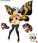  arthropod breasts camel_toe child daughter female godzilla_(series) humanoid insect kaiju kaiju_girls_(webcomic) larva moth mother mother_and_daughter mothra parent sibling sisters thick_thighs witchking00 young 