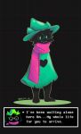  &lt;3 2018 aronhilistix black_fur caprine clothed clothing deltarune digital_media_(artwork) eyewear fur goat hat looking_at_viewer male mammal ralsei scarf solo video_games 
