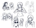  2girls asami_sato bra breasts iahfy korra legend_of_korra multiple_girls panties underwear 