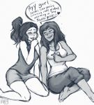  2girls asami_sato flirt iahfy korra legend_of_korra multiple_girls yuri 