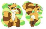  &lt;3 anthro balls bulge butt clothing flaccid flexing graedius_(character) grin looking_at_viewer looking_back male mammal multiple_poses nude oob penis penis_outline pose procyonid raccoon smile solo tongue tongue_out toony uncut 