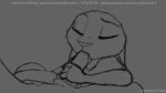  2018 animal_genitalia animal_penis animated canine_penis disney eyes_closed female female_focus judy_hopps lagomorph letodoesart male male/female mammal monochrome oral oral_penetration penetration penis rabbit sex simple_background sketch url zootopia 