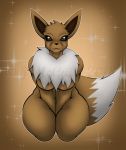  anthro breasts canine eevee female jimjamdoodles mammal nintendo nude pok&eacute;mon pok&eacute;mon_(species) solo thick_thighs under_boob video_games 