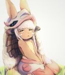  1other brown_eyes flat_chested furry long_hair made_in_abyss nanachi_(made_in_abyss) rabbit satoss white_hair 