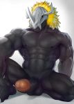  2018 abs anthro areola armor balls biceps big_penis blackwargreymon digimon digimon_(species) erection grey_balles grey_nipples grey_penis hair helmet hi_res huge_penis humanoid_penis long_penis male mostly_nude muscular muscular_male nipples orange_eyes pecs penis precum seyrmo simple_background sitting solo spread_legs spreading thick_penis thick_thighs triceps vein veiny_penis wargreymon white_background white_hair 