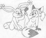  anthro babs_bunny breasts canine crossover cub duo female fox lagomorph lapine lesbian mammal millicent_mudd millie ozy_and_millie pussy rabbit tiny_toon_adventures tiny_toons warner_brothers webcomic young 