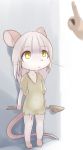  1girl animal_ears canopus335 child furry mouse_ears mouse_tail no_panties original shovel solo_focus standing tail whiskers yellow_eyes 