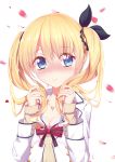  3: absurdres blonde_hair blue_eyes blush breasts cleavage commentary_request gyaru highres jewelry juliet_persia kishuku_gakkou_no_juliet long_hair looking_at_viewer pendant solo twintails violetsang 
