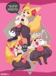  anal animal_genitalia animal_penis anthro braixen canine_penis cum cumshot drooling duo ejaculation erection fluffy girly handjob kemono knot male male/male nintendo open_mouth orgasm penis penis_grab pok&eacute;mon pok&eacute;mon_(species) saliva sex seyferwolf solo_focus thick_thighs video_games 