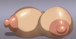  animal_humanoid big_breasts blonde_hair breasts caprine female goat_humanoid green_eyes hair hi_res horn huge_breasts humanoid hyper hyper_breasts hyper_nipples leilan mammal nipples pale_skin simple_background solo white_ears 