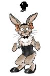  clothed clothing digital_media_(artwork) fur keaze lagomorph mammal rabbit simple_background solo 