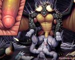  abs anal anthro armor balls bangaa biceps big_horns big_muscles big_penis black_scales capcom claws domination dragon duo erection final_fantasy helmet holding_legs humanoid_penis internal male male/male monster_hunter monster_hunter_world muscular muscular_male navel nergigante pecs penis piledriver_position primodrago purple_skin red_scales scales sex simple_background size_difference smile spines square_enix standing suspension tan_scales teeth uncut vein video_games vul&#039;gus wiggler wings yellow_eyes 