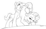  2018 cutie_mark duo earth_pony equine fan_character female feral friendship_is_magic horn horse mammal monochrome my_little_pony pony ponythroat unicorn vore 