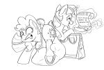  2018 anus black_and_white butt cutie_mark duo earth_pony equine female feral friendship_is_magic hooves horn horse mammal monochrome my_little_pony open_mouth pinkie_pie_(mlp) pony ponythroat pussy tongue tongue_out twilight_sparkle_(mlp) unbirthing underhoof vore winged_unicorn wings 