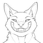  2011 adjot alpha_channel anthro canine cheek_tuft eyebrows fangs fur grin gums hair half-closed_eyes looking_at_viewer low_res male mammal portrait rape_face reaction_image short_hair simple_background smile smoking solo template transparency transparent_background tuft 