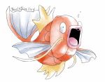  2015 :o ambiguous_gender artsy-theo black_eyes bubble digital_drawing_(artwork) digital_media_(artwork) dorsal_fin feral fin fish flesh_whiskers full-length_portrait magikarp marine nintendo open_mouth orange_scales orange_tail pink_lips pink_nose pok&eacute;mon pok&eacute;mon_(species) portrait scales signature simple_background small_pupils solo style_parody suspended_in_midair swimming tail_fin toony two_tone_tail underwater video_games water white_background white_tail 