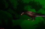  arthropod avian beak bird claws common_myna cybernetics f3ather feral forest glowing glowing_eyes hallo_(robot) insect ladybug machine robot tree wings 