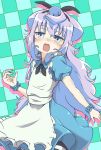  alice_(wonderland) alice_(wonderland)_(cosplay) alice_in_wonderland apron blue_dress blue_eyes blue_hair cosplay dress gingnang69 hacka_doll hacka_doll_3 long_hair male_focus otoko_no_ko 