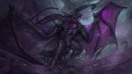  2018 amalgamate anthro detailed_background digital_media_(artwork) male membranous_wings open_mouth reptile scalie solo standing themefinland undertale video_games wings 