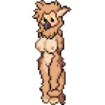  animated anthro avian barely_visible_genitalia barely_visible_pussy big_breasts bird blush breasts digital_media_(artwork) eyes_closed female gryphon nipples nude owl phonicboom pixel_(artwork) pussy solo sona_(noxiis) standing tail_around_leg wide_hips wiggle wings yellow_eyes 