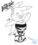  bdsm blindfold bondage bound chain female inktober male nintendo notch notchu pikachu plusle pok&eacute;mon pok&eacute;mon_(species) pussy video_games 